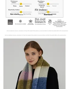 Details zur Strickdicke, Materialelastizität und Pflegehinweise für diesen Winterschal