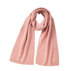 Écharpe en maille rose mélange de laine pour femme avec texture douce et minimaliste