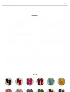 Detailed grid of knitted wool gloves in various colors like red, yellow, and blue