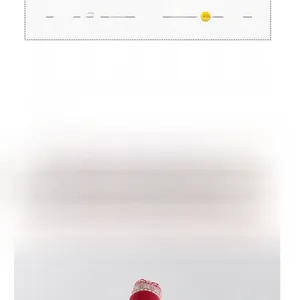 Detailed fabric care and elasticity chart for the Fair Isle knit scarf set in red and white