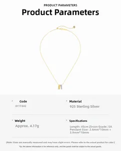 Detailed specs for S925 sterling silver interlocking double ring necklace with 5A zircon