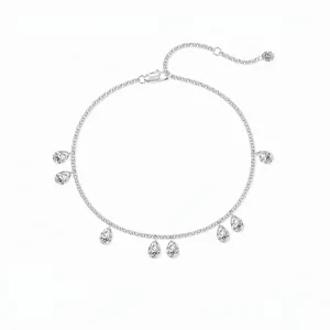 925 Sterling Silver Water Drop Pendant Bracelet For Women Dainty Cubic Zirconia Adjustable Chain Bracelet Fashion Jewelry Gift