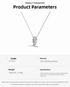 Détails des dimensions et spécifications de la chaîne marquise en argent sterling S925