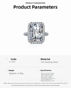 Makro-Detail von 10ct Zirkonia im Eisblumenschliff auf 925er Sterlingsilber Ring