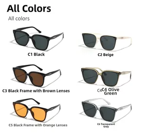 Detailed grid showing vintage oversized sunglasses with rivets in six different color options