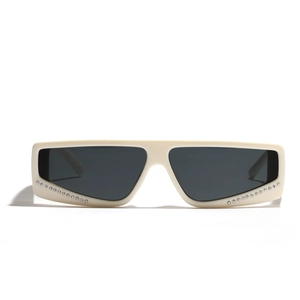Off-white square frame cat eye sunglasses with diamond rhinestones for men and women