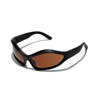 Y2K Sports Sunglasses For Men Women Wrap Around Irregular Frame UV400 Protection Cycling Trendy Fashion Eyewear Goggles