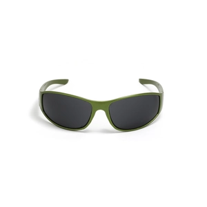 Y2K futuristic sports cycling sunglasses with matte green frame and black lenses