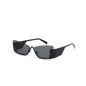 Rimless Square Sunglasses For Women Men Fashion Metal Frame UV400 Protection Rectangular Avant-garde Streetwear Eyewear
