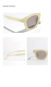 Détail de lunettes de soleil vintage montrant le marquage CE et la taille des branches