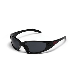Trendy Y2K Sporty Sunglasses Wrap Around Fashion Cycling Glasses UV400 PC Frame Polycarbonate Lens Shades For Women Men