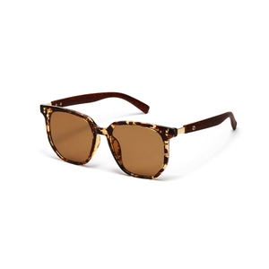 Vintage Square Sunglasses Women Men PC Frame Wood Temple UV400 Protection Retro Fashion Eyewear For Outdoor Driving Party
