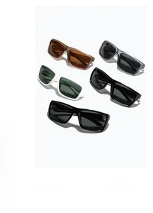 Macro detail of TR90 square polarized sunglasses showing high-quality frame textures