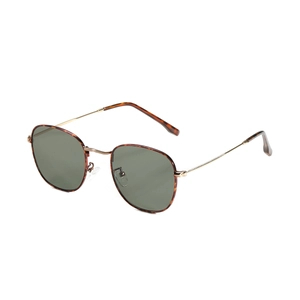 Lunettes de Soleil Rétro à Petite Monture Métallique Hexagonale pour Femmes Hommes Protection UV400 Plage Voyage Mode