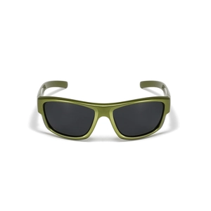 Y2K futuristic dark green sports sunglasses with streamlined frame for outdoor cycling
