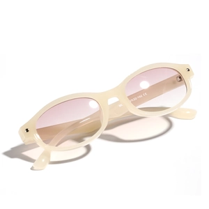 Occhiali da Sole Retrò a Montatura Ovale per Donna Uomo Moda Street Trend Protezione UV400 Lenti in PC Classici Vintage