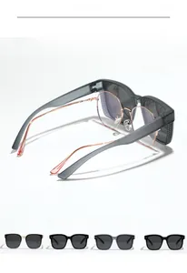 Dettagli dei sovraocchiali da sole BH007 per miopia con 4 colori e stanghette in metallo