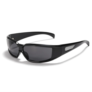 Y2K Wrap Around Sonnenbrille Für Damen Herren Cyberpunk Shield Shades Sportliche Shield Zukunftsdesign Trendige Sonnenbrille