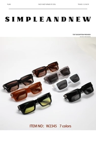 Collection of seven Y2K retro square sunglasses with rivet details in multiple colors
