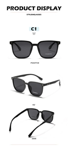 Detailansicht der TR90 polarisierten Sonnenbrille mit Scharnieren und Nasenpads