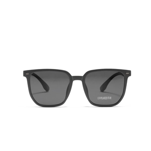 Klassische mattschwarze TR90 quadratische polarisierte Sonnenbrille für Herren