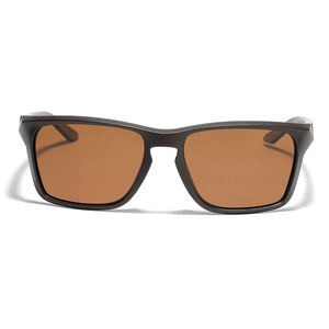 Polarized TR90 square sunglasses with matte frame and brown lenses for outdoor sports