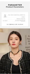 Detailed view of vintage bee choker with PU leather strap and alloy pendant specs