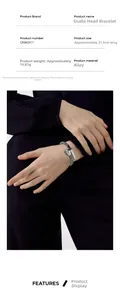 Detailed macro view showing a leather snake pattern bracelet with a zircon-set silver head