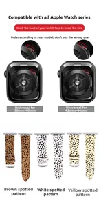 Detailed comparison of leopard print hair leather straps for Apple Watch models