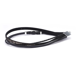 Multilayer black PU leather wrap bracelet with silver magnetic buckle for women