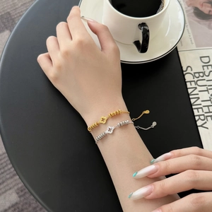 Exquisite S925 sterling silver bracelets with hollow clover charms in gold and silver finish