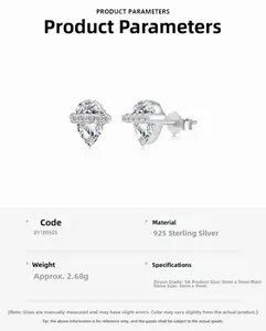 Détail de boucles d'oreilles planète en argent 925 avec zircon et spécifications
