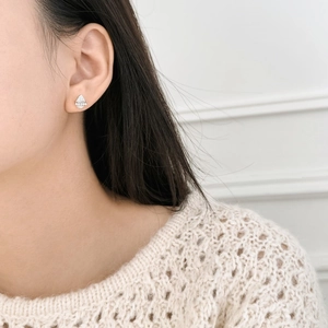 Élégantes boucles d'oreilles poire en argent S925 avec cristaux de zircone sertis