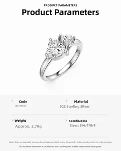 Macro shot of S925 sterling silver ring with double heart-shaped cubic zirconia stones