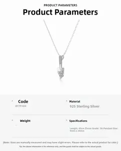 Macro view of 925 sterling silver shovel pendant set with 5A grade cubic zirconia