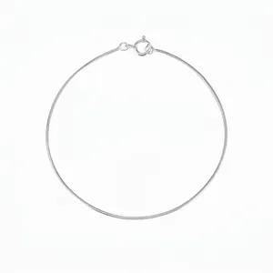Minimalist 925 Sterling Silver Snake Chain Bracelet For Women Elegant Thin Circular Link Bracelet Daily Jewelry Gift
