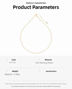 S925 sterling silver heart necklace details, golden chain weight 2.50g and specifications