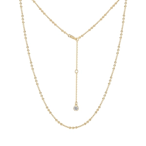 Collier ras du cou minimaliste en argent 925 doré avec perles et breloque en cristal
