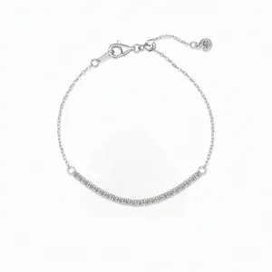 925 Sterling Silver Smile Pave Zirconia Bracelet For Women Minimalist Personalized Adjustable Chain Fashion Jewelry Elegant Gift