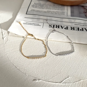 Squisiti bracciali in argento sterling S925 con micro-pavé di cristalli in oro e argento