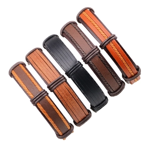 Men Retro Punk Woven Leather Bracelet Multilayer Braided Wax Rope Handmade Bohemian Style Adjustable Wristband Fashion Jewelry