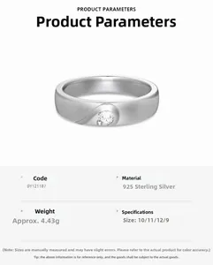 Macro detail of S925 sterling silver ring with matte finish and single zircon stone inlay