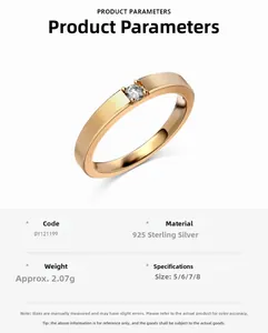 Macro detail of S925 sterling silver ring in 18K gold finish with sparkling zircon stone