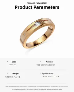Detail of rose gold S925 silver ring with brushed texture and center gemstone inlay