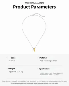 Specifiche tecniche della collana in argento 925 con anelli intrecciati e dettagli in zircone