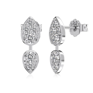 Elegante S925 sterling zilveren waterdruppel oorbellen met sprankelende zirkonia