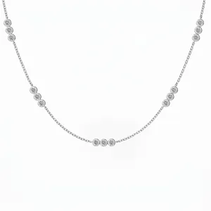 925 Sterling Silver Zirconia Necklace For Women Minimalist Geometric Round Station Clavicle Chain Necklace Elegant Commuter Jewelry Gift