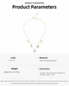 Detail of 925 sterling silver 14K gold plated Happy candy cane pendant with 5A zircon