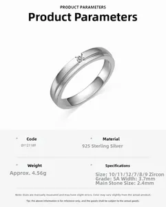 Détail macro de la bague en argent 925 avec finition brossée et pierre en zircone 5A