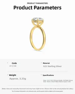 Detail view of 3.0CT princess cut cubic zirconia ring with 4-prong silver setting